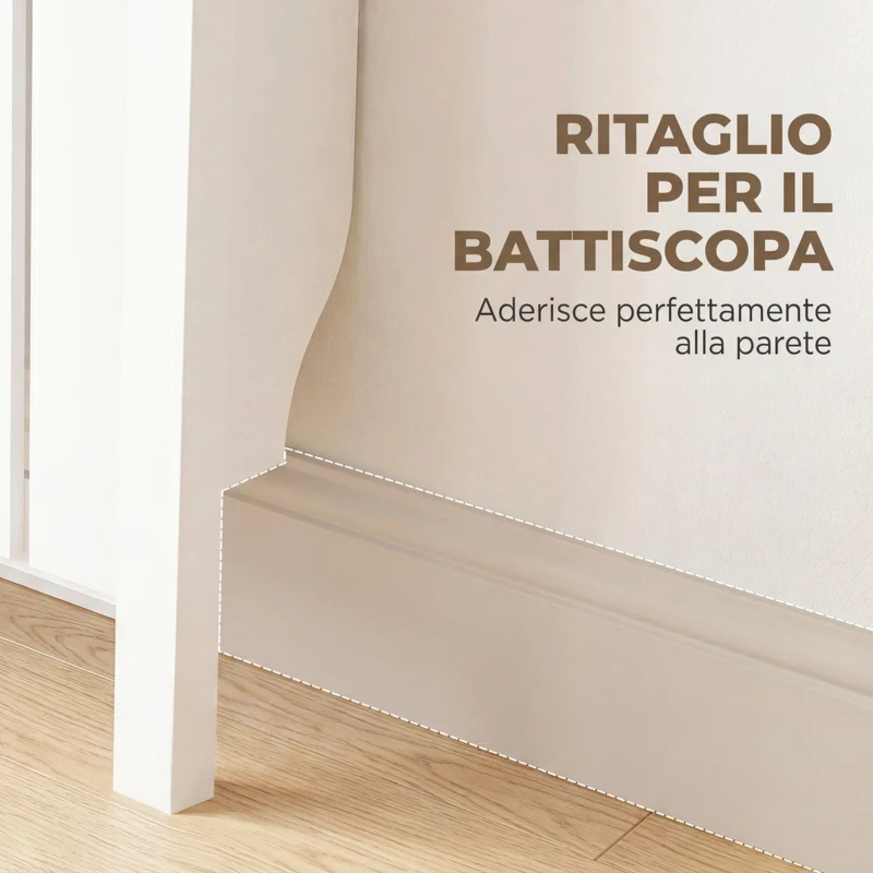 HOMCOM Copritermosifone a Doghe Verticali con Cassetto e Antiribaltamento, 88.5x19x93cm, in Legno, Soggiorno, Bianco