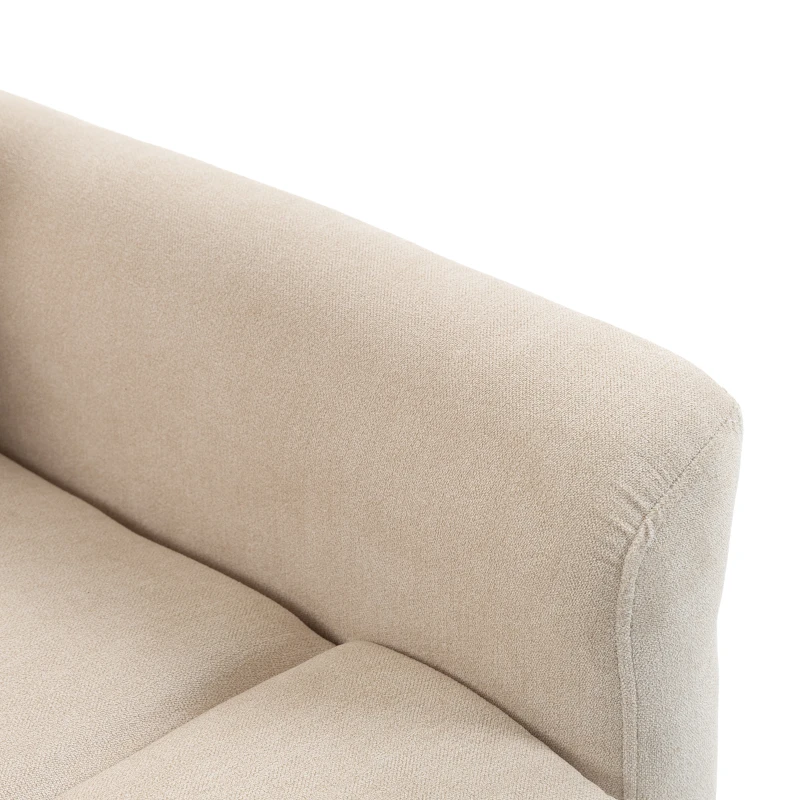 HOMCOM Fauteuil Releveur Électrique, Fauteuil Relax Électrique en Chenille avec Dossier Inclinable, Coussin à Ressorts, Crème