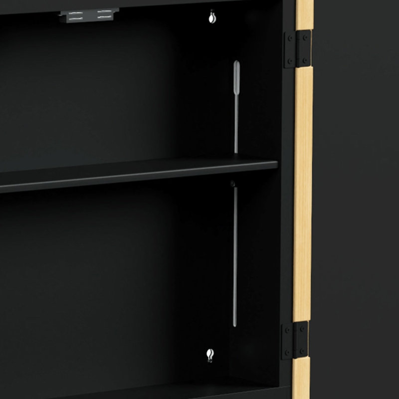 HOMCOM Bathroom Medicine Mirror Cabinet, Bathroom Wall Cabinet with Storage, Magnetic Doors and Adjustable Shelf, Natural