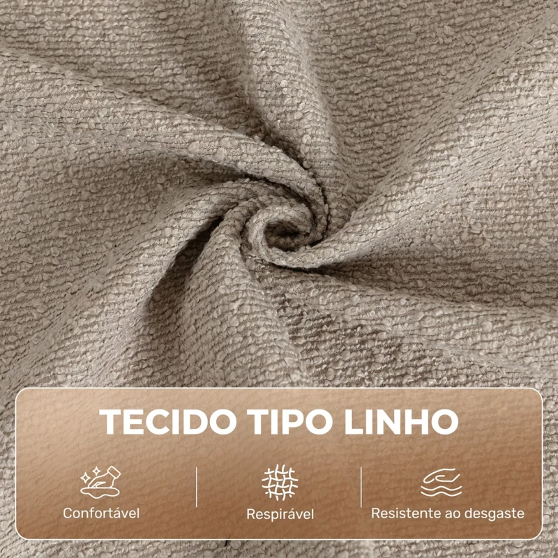 HOMCOM Cadeirão-Cama Convertível 3 em 1 Multifuncional Sofá Cama Individual com 2 Almofadas Branco Creme