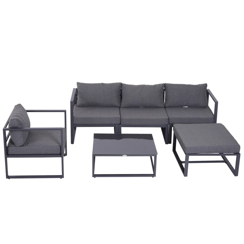 Outsunny 6-delig Tuinset tuinset tuinbankset