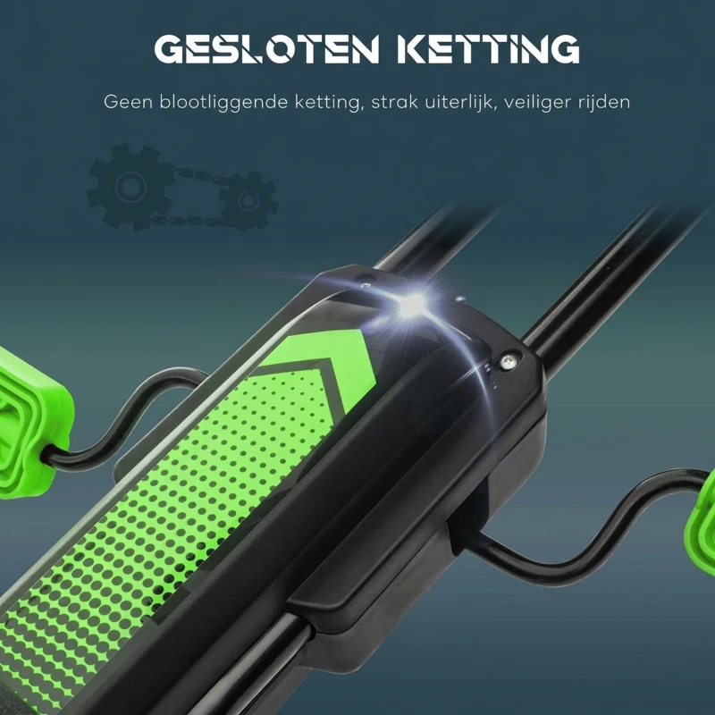 HOMCOM skelter, kindervoertuig met pedaal, pedaalauto, outdoor, groen+zwart(m-7)