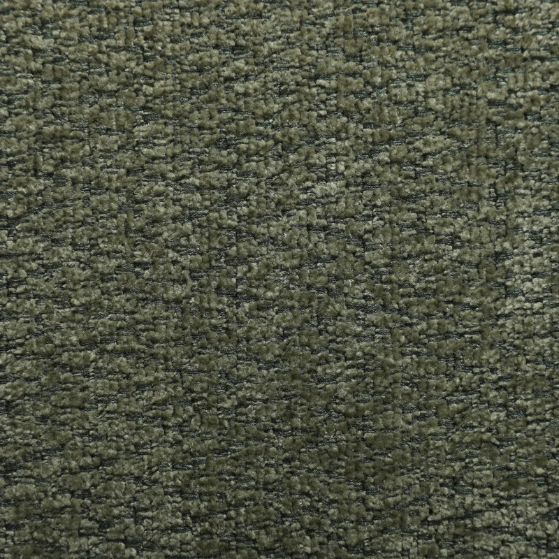 HOMCOM Sofá 3 plazas con puf reversible, sofá en L modular de chenilla 251 cm moderno, asiento amplio, verde