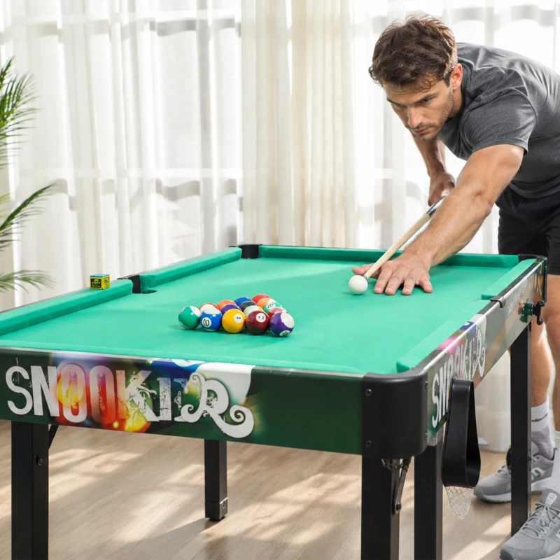 HOMCOM Mesa de Jogos 6 em 1 Dobrável Bilhar Matraquilho Ping Pong Lançamento de Anéis Hóquei com Bastão e Hóquei com Discos 118x104x71cm Multicor