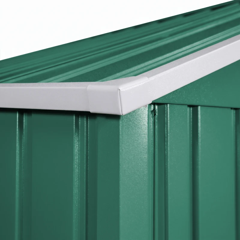 Outsunny Metal 9x6 ft Garden Shed-Green