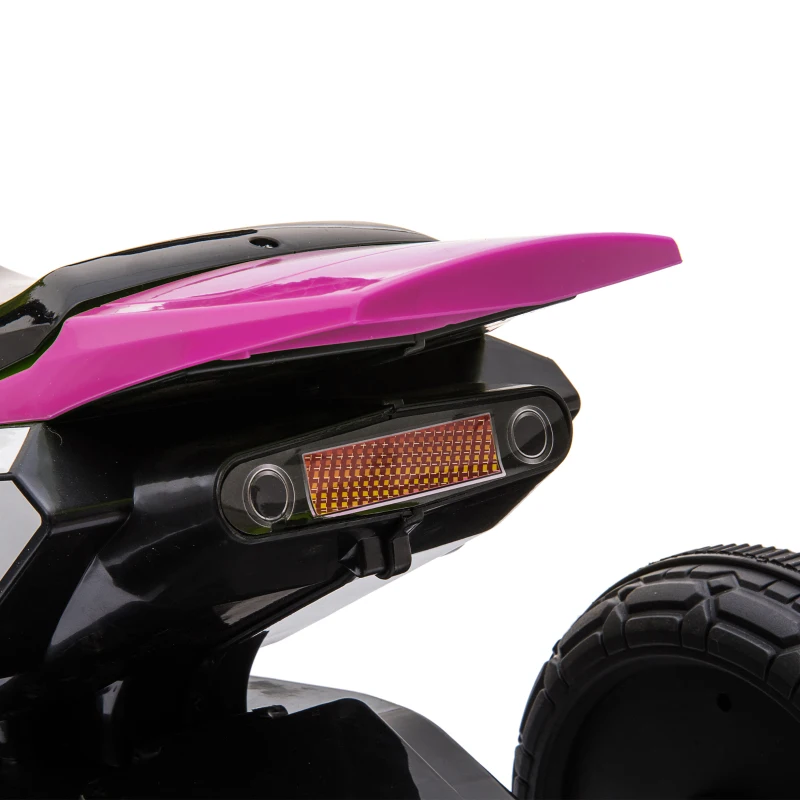 HOMCOM Triciclo Infantil Moto Cross Efectos Musicales y Luminosos Baúl de Almacenamiento Rosa