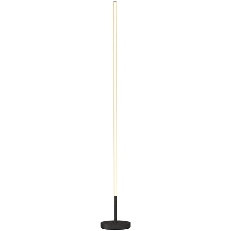 HOMCOM LED-Ecklampe, moderne Stehlampe, 1450 lm, 3 Helligkeitsstufen, Fußschalter, 3000 K, Wohn-/Schlafzimmer, Schwarz