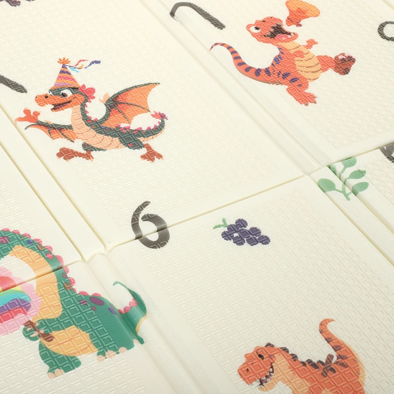 AIYAPLAY Opvouwbare dubbelzijdige baby speelmat met dierenprint, 200 x 150 cm, antislip en waterdicht, voor kinderen van 0-3 jaar