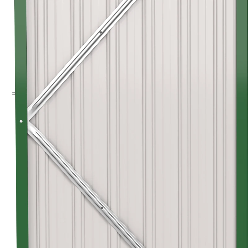 Outsunny 7.5 x 4.3ft Metal Garden Storage Shed, Waterproof Outdoor Shed with Triple Lockable Door, Gloves, Vents, Green