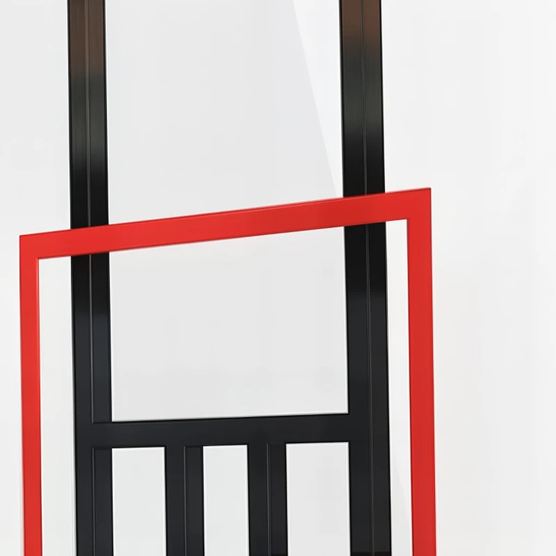 SPORTNOW Panier de Basketball Mural avec Panier Spécial, Filet Toutes Saisons, pour Extérieur, 113x61x73cm, Rouge