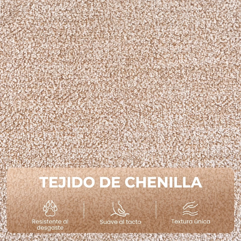 HOMCOM Sillón Relax Reclinable Eléctrico Levanta Personas 155° de Chenilla con Mando Asiento de Muelles Reposapiés Marrón