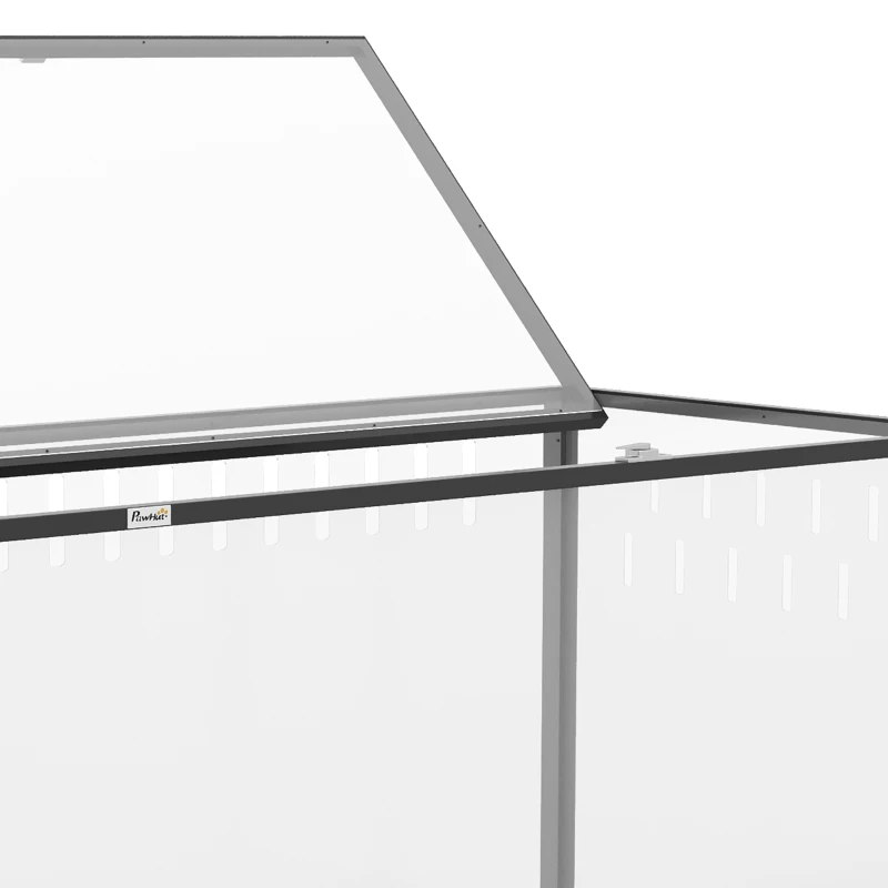 PawHut Cage pour Hamster Habitat Rongeurs Transparent de Vue Panoramique 360° Anti-Mordillage 105x51x51cm Noir