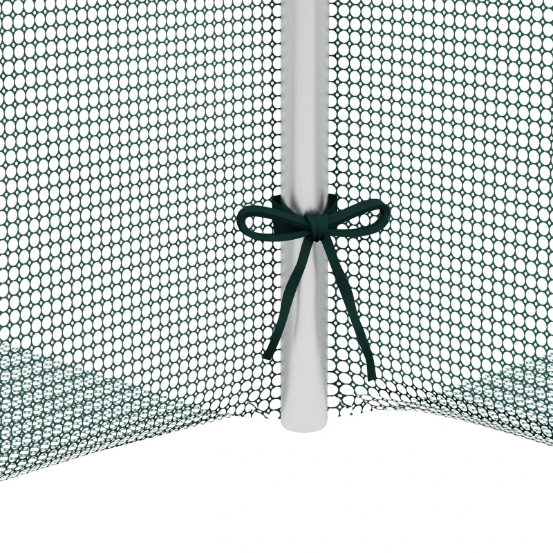 Outsunny Serre de jardin cage de culture pour plantes de jardin porte zippée tubes en acier galvanisé 240 x 120 x 110 cm vert