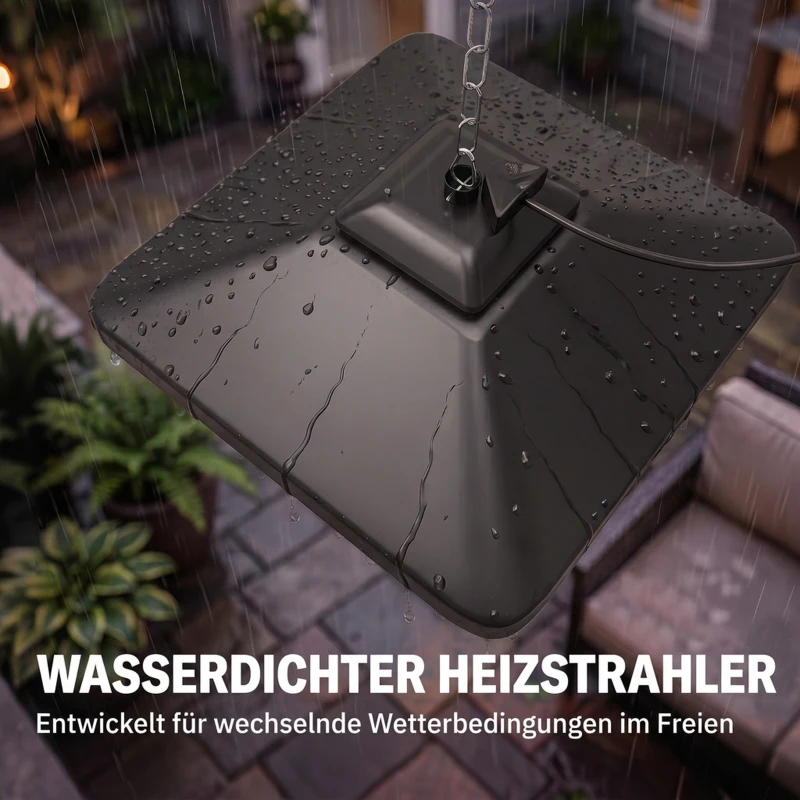 Outsunny Infrarotstrahler 2000 Watt Heizstrahler mit Fernbedienung 2 Heizstufen Schutzhülle LED-Anzeige elektrisch Wärmestrahler Quarzstrahler Terrassenheizer Infrarotheizung Schwarz