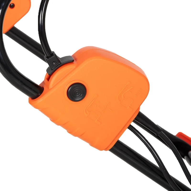 Outsunny Elektrische grasmaaier 1200 W met 34 cm maaibreedte 35L opvangbak mulchfunctie 6 maaihoogtes verstelbare handgreep