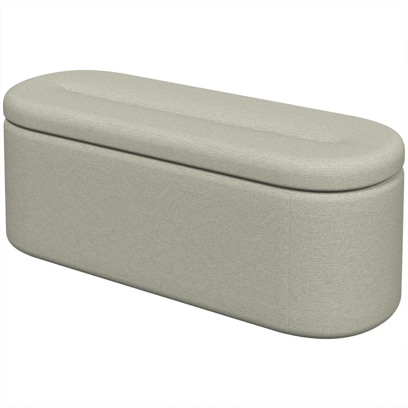 HOMCOM Sitzbank mit Stauraum als Polsterbank 116 cm Grau