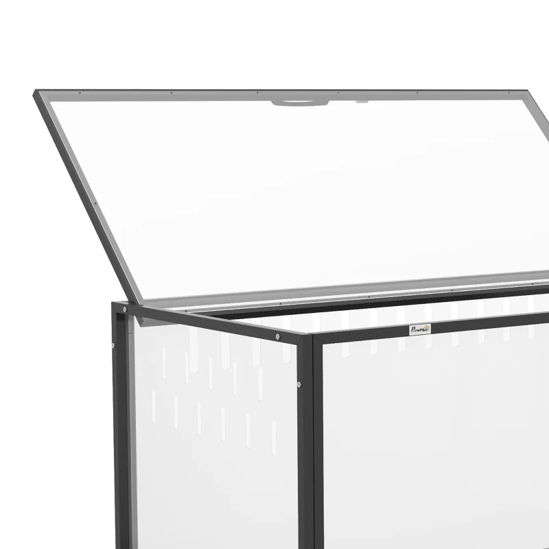 PawHut Cage pour Hamster Habitat Rongeurs Transparent de Vue Panoramique 360° Anti-Mordillage 105x51x51cm Noir