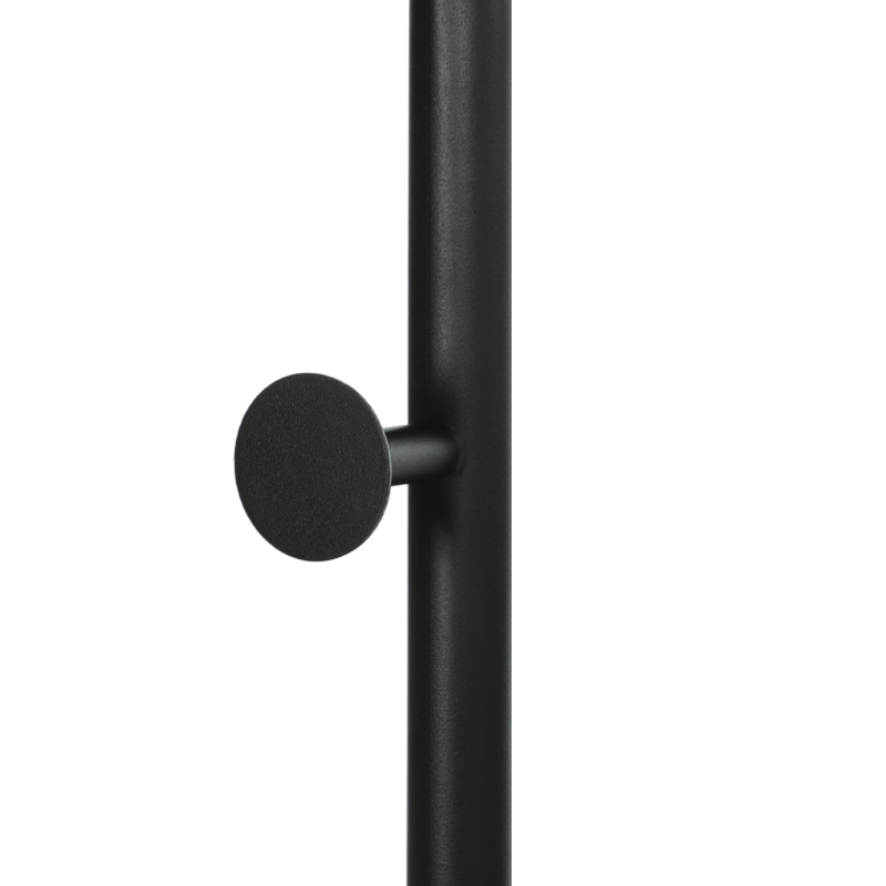HOMCOM Clothing Rack with 3 Side Hooks, Garment Rack with Marble Base, 45 x 25 x 169 cm, for Bedroom, Bathroom, Black