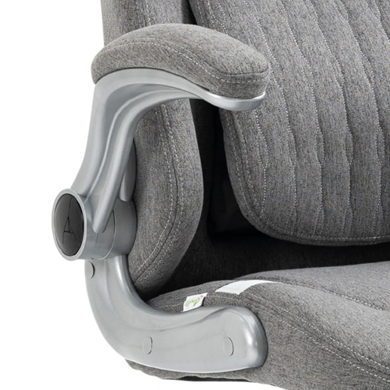 Vinsetto Scaun de Birou Ergonomic din Țesătură Respiranta Efect In, Înălțime Reglabilă, 68x76x109-117cm, Gri