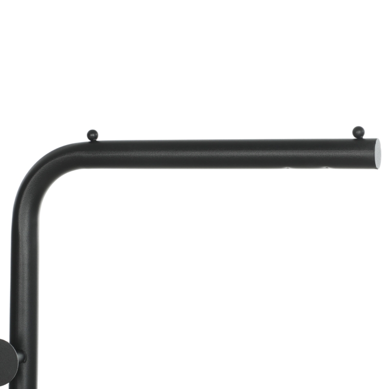 HOMCOM Clothing Rack with 3 Side Hooks, Garment Rack with Marble Base, 45 x 25 x 169 cm, for Bedroom, Bathroom, Black