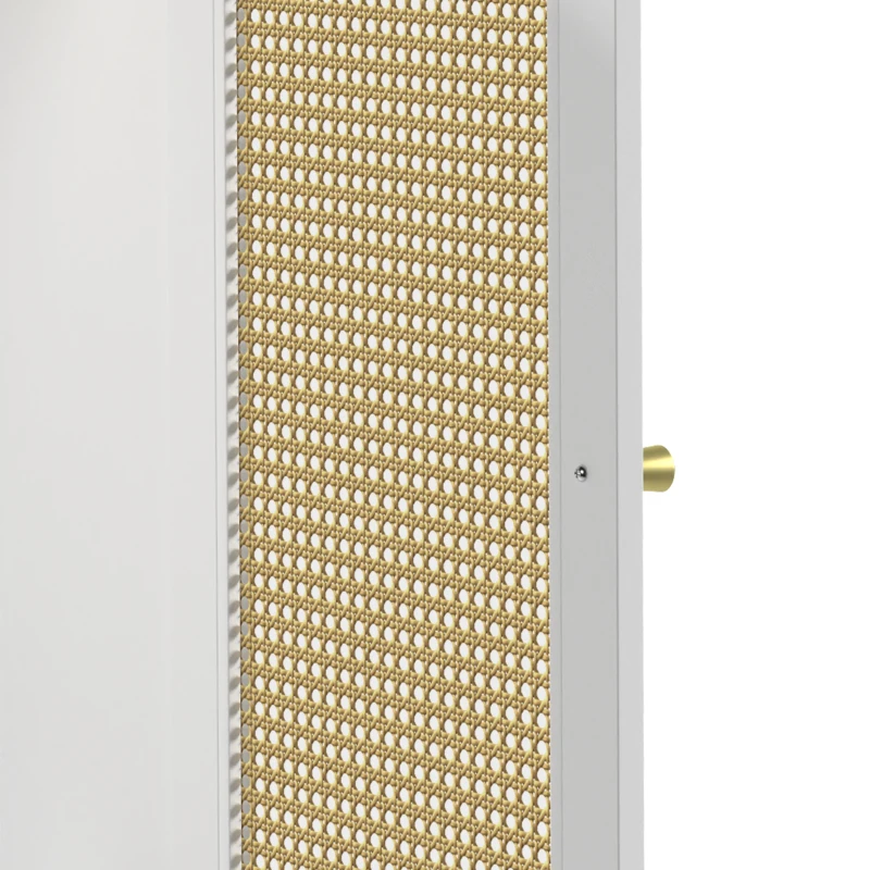 HOMCOM Cobre-radiador com 2 Portas em Rotim para Sala e Quarto 78x19x75 cm Branco