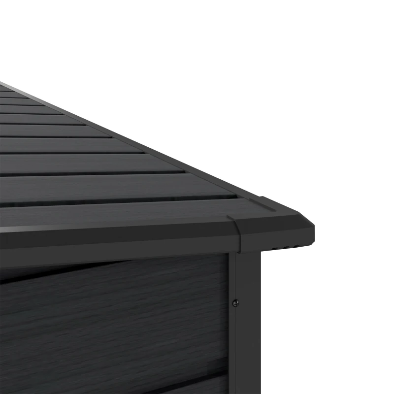 Outsunny 10 x 4 ft Resin Garden Shed, Outdoor Storage Shed with Floor, Windows, Lockable Doors and Vents, Dark Grey