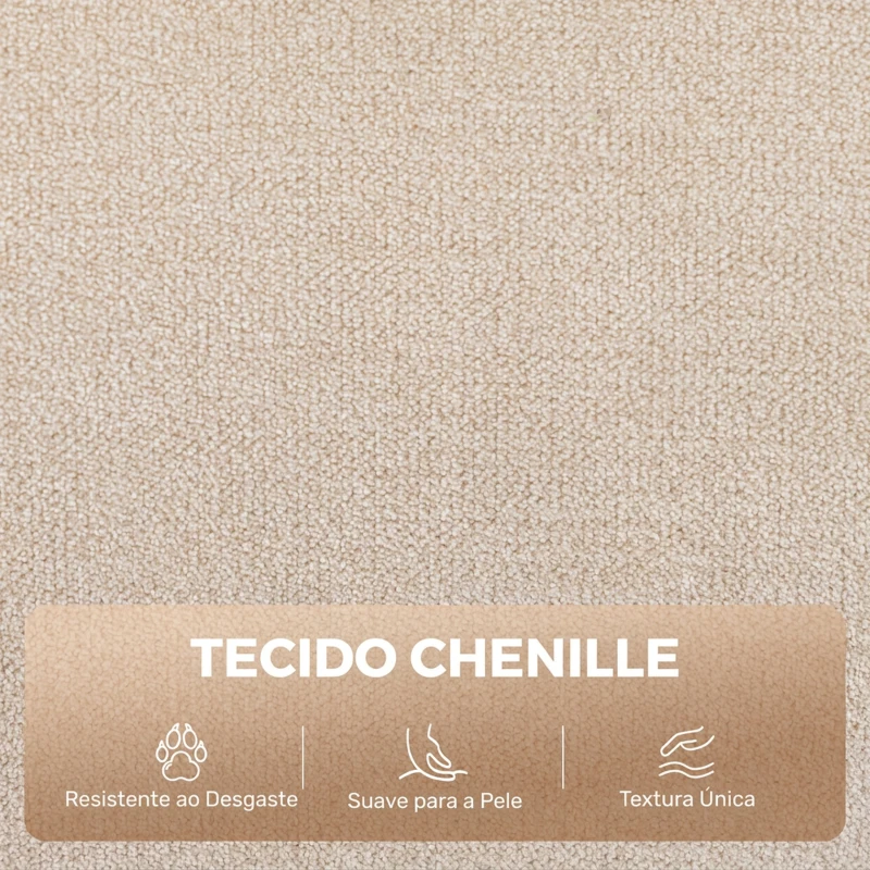 HOMCOM Cadeirão Relax Reclinável Elétrico Elevatório 155° em Chenille com Comando, Assento com Molas, Apoio para Pés, Creme