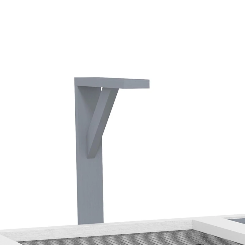 PawHut Wooden Tortoise Enclosure, Tortoise House w/ Lamp Holder, for Outdoor, Indoor, Light Grey