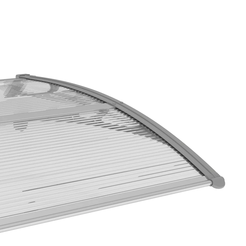 Outsunny Luifel, Voordeurluifel, Overkapping voor ingangen en ramen, 100L x 75B x 23H cm, Zilver