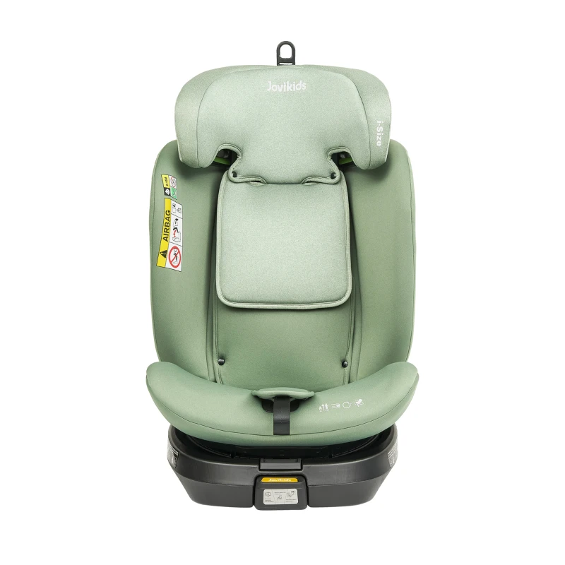 360° drehbarer i-Size Kindersitz mit ISOFIX, Reboarder, Liegefunktion und abnehmbarem Vordach für 40–150 cm, Grün