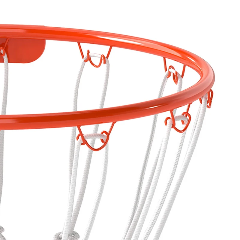 SPORTNOW Arceau de Basket Mural avec Filet Résistant aux Intempéries Robuste pour Intérieur et Extérieur 50 x 62 x 12 cm Rouge