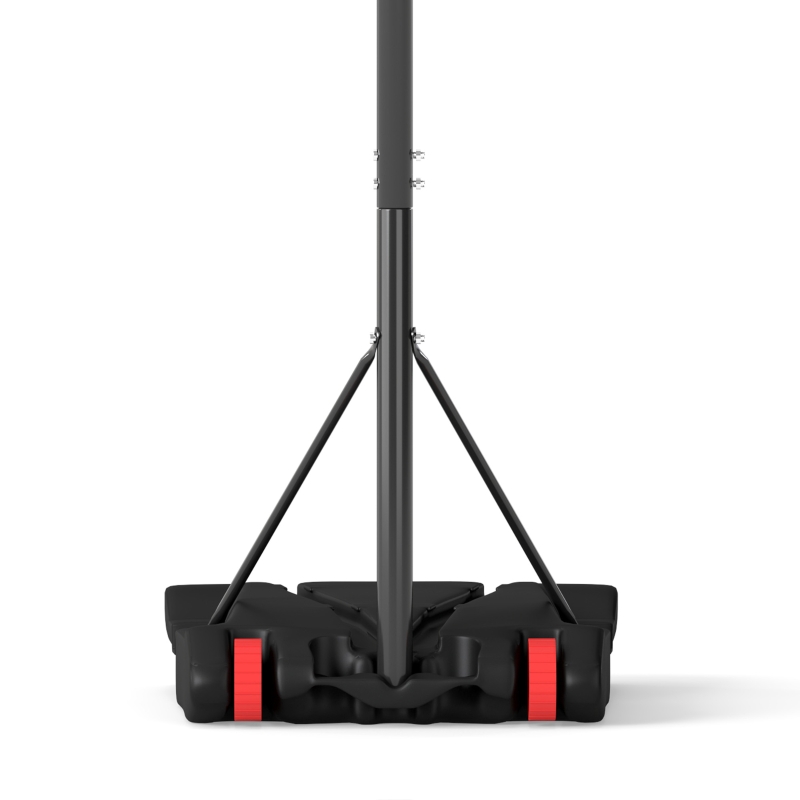 SPORTNOW Panier de Basket Extérieur et Fléchettes 2 en 1, Hauteur Réglable 210-247cm, Portable, Roues, Base Remplissable, Noir