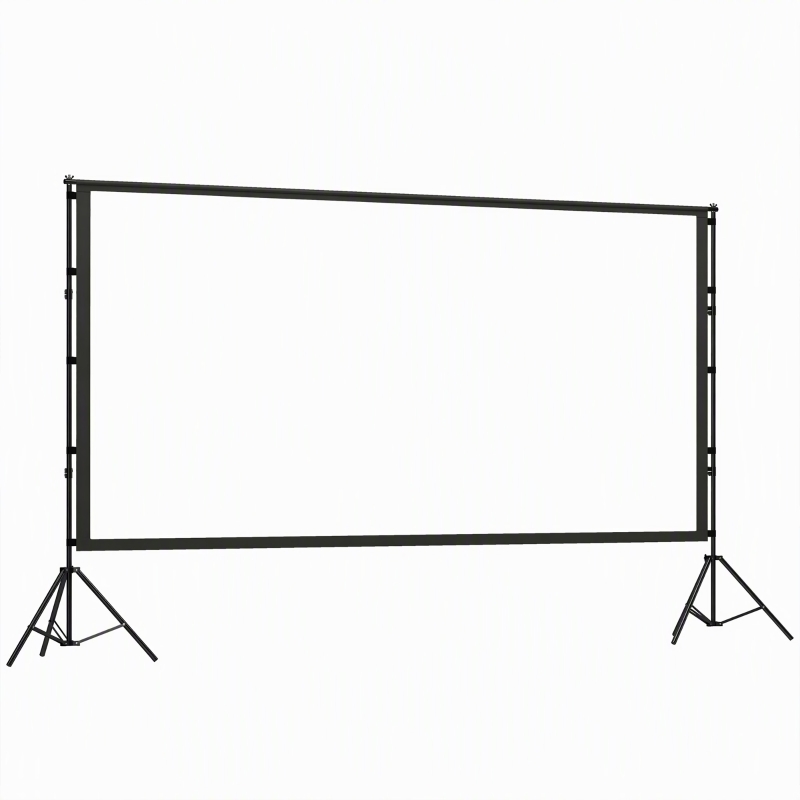 HOMCOM Ecran pentru Proiector 120" 16:9 HD 4K/8K, Unghi de Vizualizare 160°, Dublă Față și Trepied Pliabil, Alb