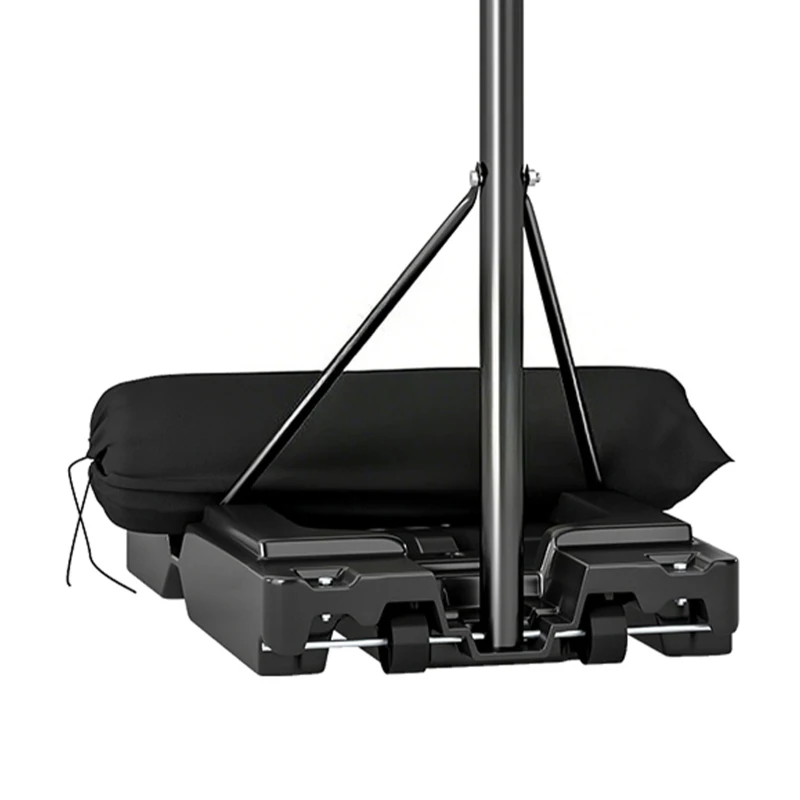 SPORTNOW Panier de Basket Extérieur Portable, Hauteur Réglable 2,35-3,05 m, Base Stable Remplissable, Sac de Poids, Roues, Noir