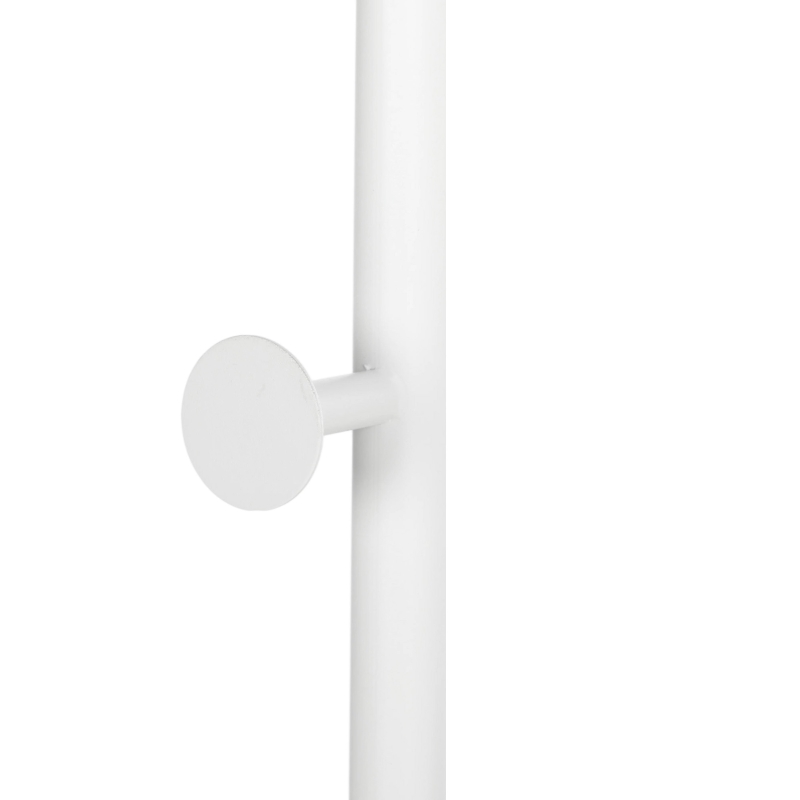 HOMCOM Clothing Rack with 3 Side Hooks, Garment Rack with Marble Base, 45 x 25 x 169 cm, for Bedroom, Bathroom, White