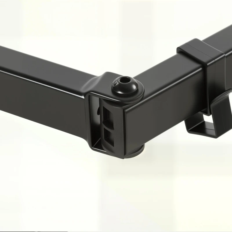 HOMCOM Dual Monitor Stand for 2 Screens up to 32", Height Adjustable Monitor Riser with Tilt, Swivel & 360° Rotation