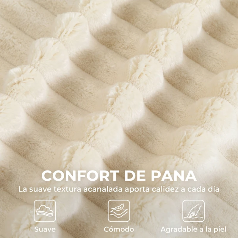 HOMCOM Sofá Esquinero en Forma de L Tapizado en Pana Sin Montaje Asiento Ancho Acolchado Grueso Beige