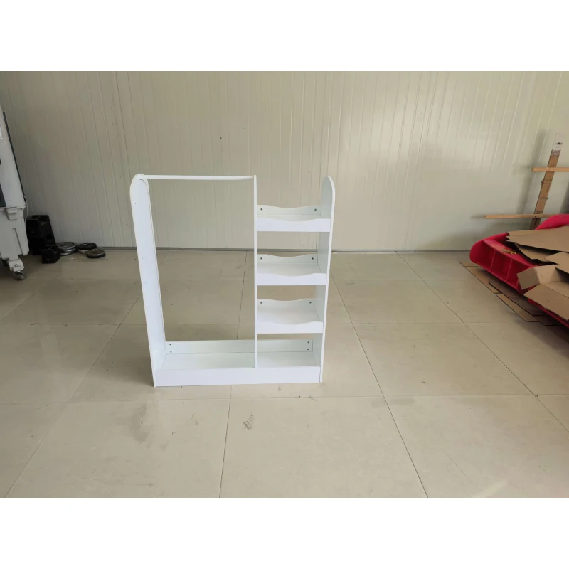 AIYAPLAY Stojak na ubrania dla dzieci z lustrem 5 półek wieszak wolnostojący 90 x 30 x 108 cm Biały