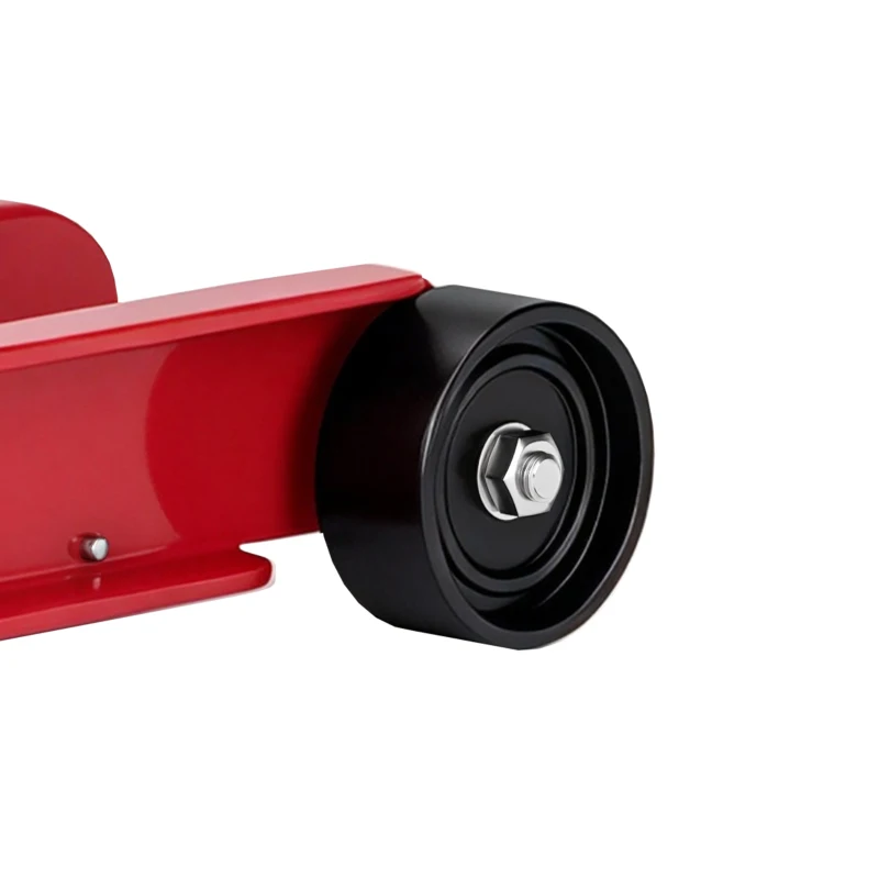 HOMCOM Macaco Hidráulico Macaco Rodante 2,5 Toneladas Perfil Baixo para Carro Elevação 85-380mm Patim em Borracha 90x22x38cm Vermelho