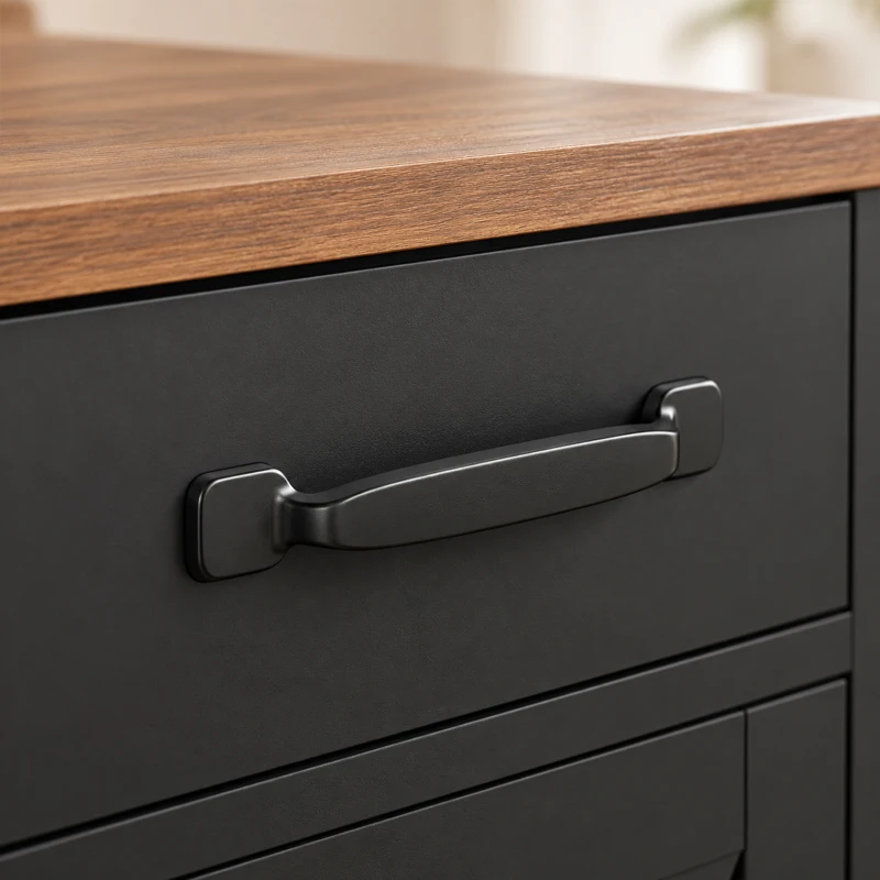 HOMCOM Buffet de cozinha, móvel de arrumação com 3 portas de celeiro, 2 gavetas e prateleiras ajustáveis, 108 x 40 x 81 cm, preto