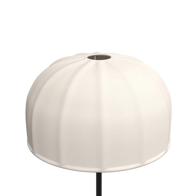 HOMCOM Candeeiro de Pé para Sala 40W com Abat-jour em Forma de Cúpula, Interruptor de Pé, 158 cm, Dourado e Branco