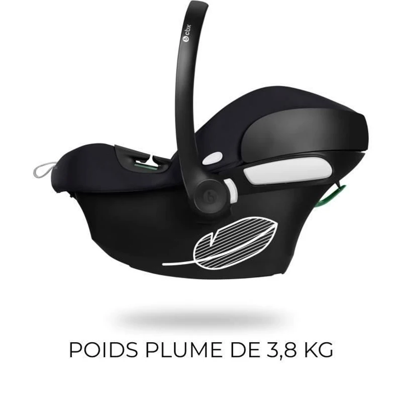 Siege auto Aton B2 i-size Cbx by Cybex - 45 a 87 cm - naissance jusqu'a 13 kg - jusqu'a 2 ans - Base one incluse - Volcano black