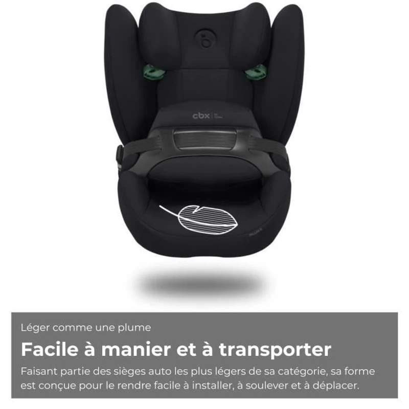 Siege auto Pallas B i-size Cbx by Cybex - 76 a 150 cm - 9 a 50 kg - 15 mois a 12 ans - Pure black