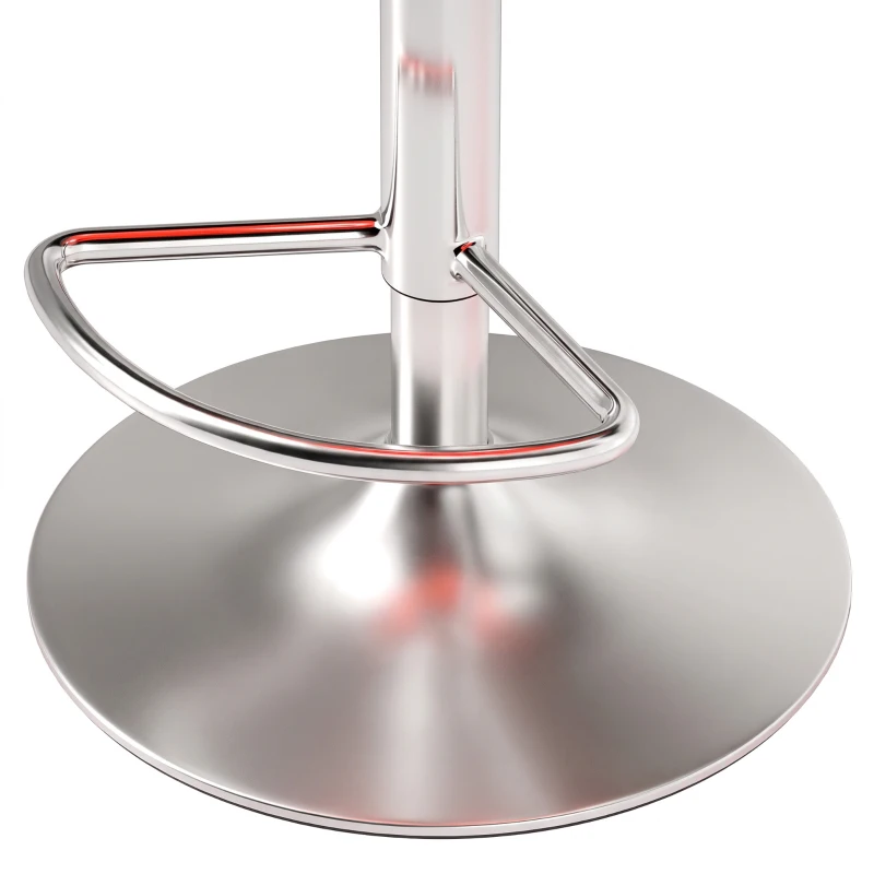 HOMCOM Lote de 2 banquetas de bar design contemporâneo giratórias 360° altura ajustável com apoio para os pés 39x39x67-87cm vermelho