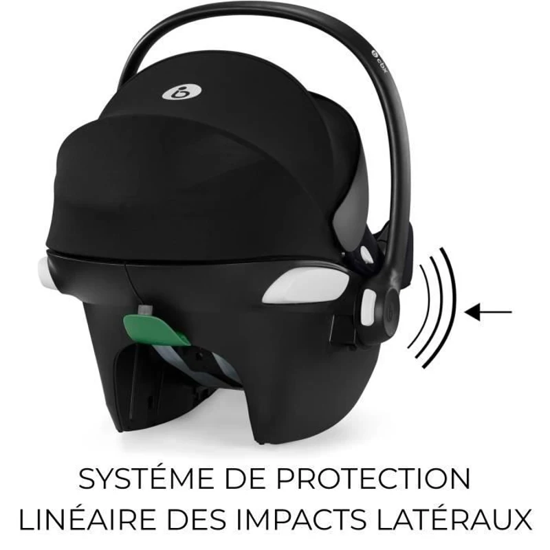 Siege auto Aton B2 i-size Cbx by Cybex - 45 a 87 cm - naissance jusqu'a 13 kg - jusqu'a 2 ans - Base one incluse - Volcano black