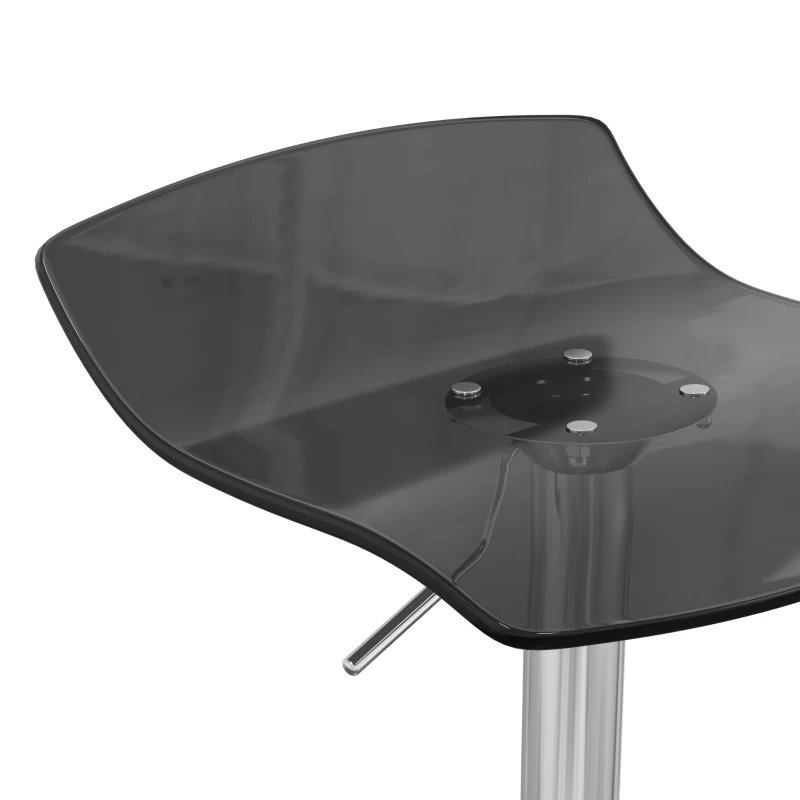 HOMCOM Conjunto de 2 banquetas de bar de design contemporâneo giratórias 360° altura ajustável com apoio para pés 39x39x67-87cm preto