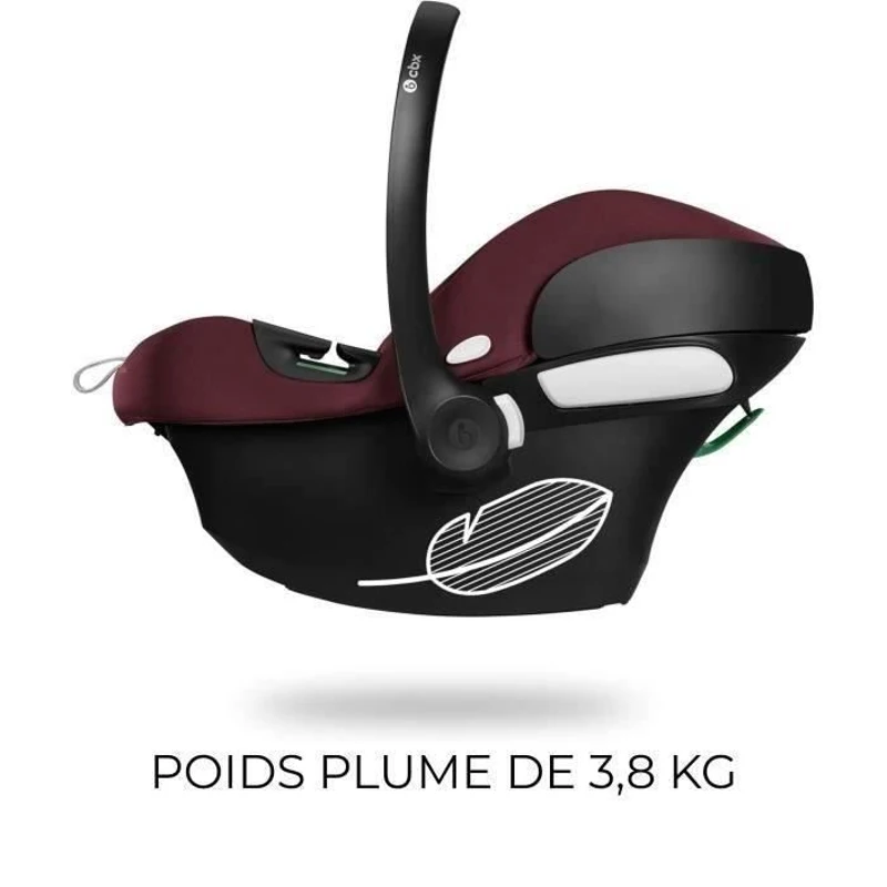 Siege auto Aton B2 i-size Cbx by Cybex - 45 a 87 cm - naissance jusqu'a 13 kg - jusqu'a 2 ans - Base one incluse - Rouge