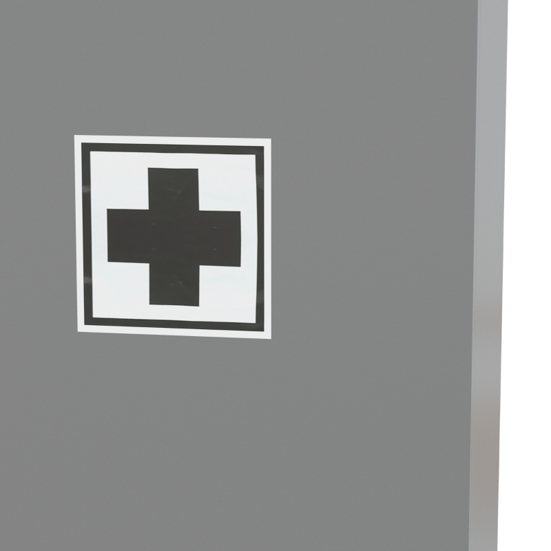 kleankin Armário de medicamentos de parede com fechadura, 5 níveis e prateleiras ajustáveis, madeira e vidro, cinza, 30x20x70cm