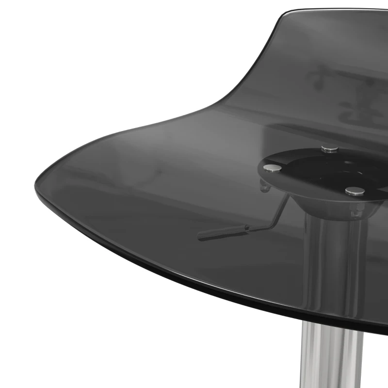 HOMCOM Conjunto de 2 banquetas de bar de design contemporâneo giratórias 360° altura ajustável com apoio para pés 39x39x67-87cm preto
