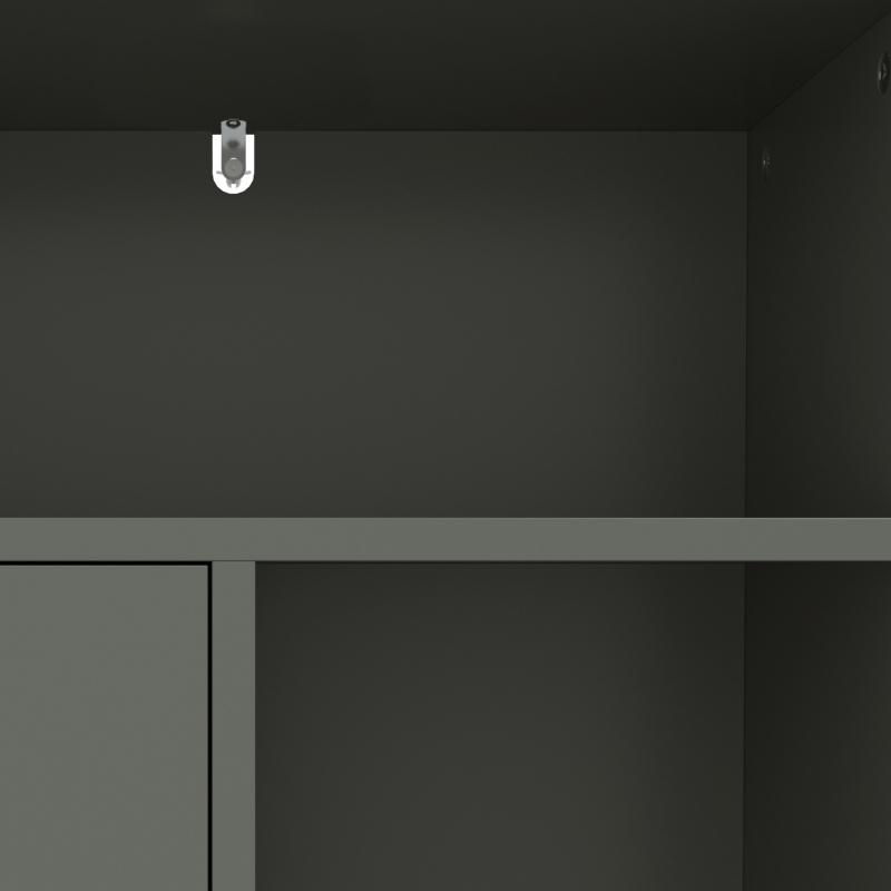 HOMCOM Móvel de banheiro, móvel de armazenamento estreito com 2 gavetas, compartimentos abertos, 50x25x100cm, verde claro